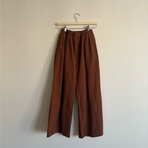 The Lullaby Club Wide Leg in Deep Brown